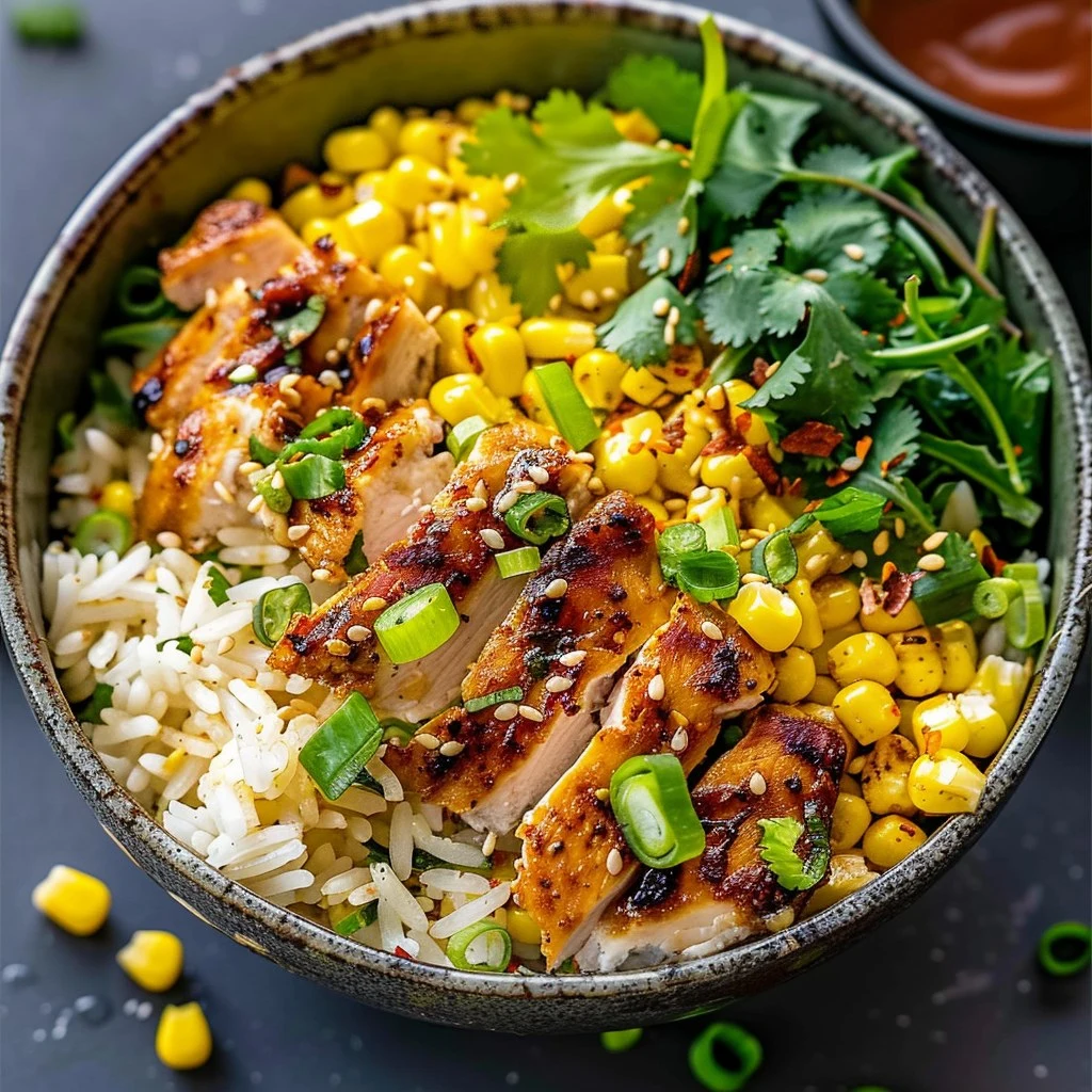 Healthy Dinner Recipes: Street Corn Chicken Rice Bowl