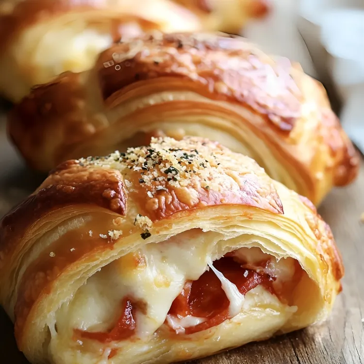 Mozzarella Pepperoni Croissant Rolls: The Ultimate Delicacy Food Breakfast