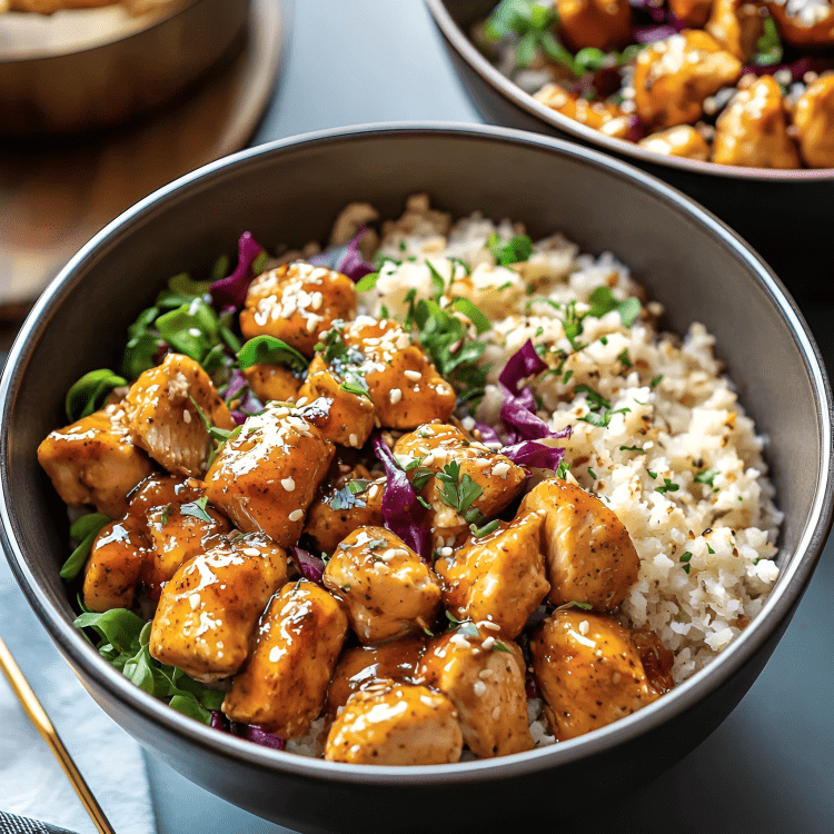 Dinner Recipe Ideas With Hot Honey Chicken Bowls