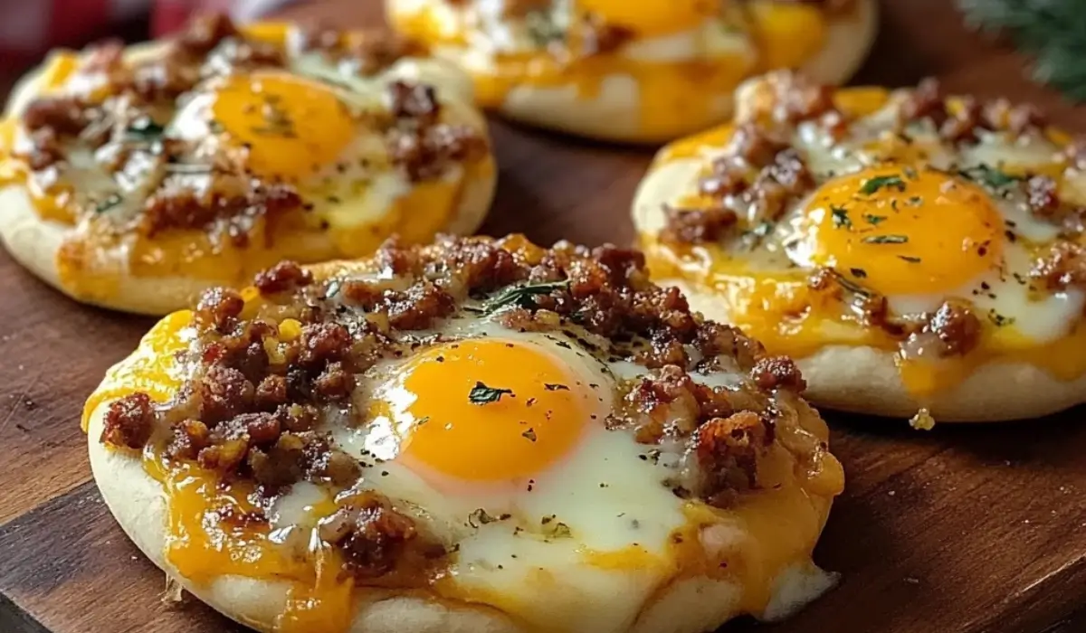 Delicacy Food Breakfast: English Muffin Breakfast Pizza Recipe