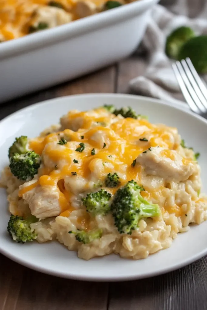 Dinner Recipes Easy With Cheesy Chicken Broccoli Rice Casserole