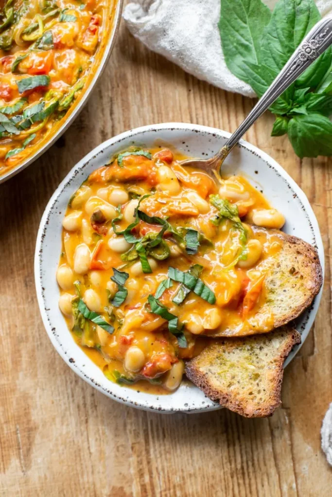 Creamy Vegan Tomato White Bean Stew - Vegan Recipe Ideas