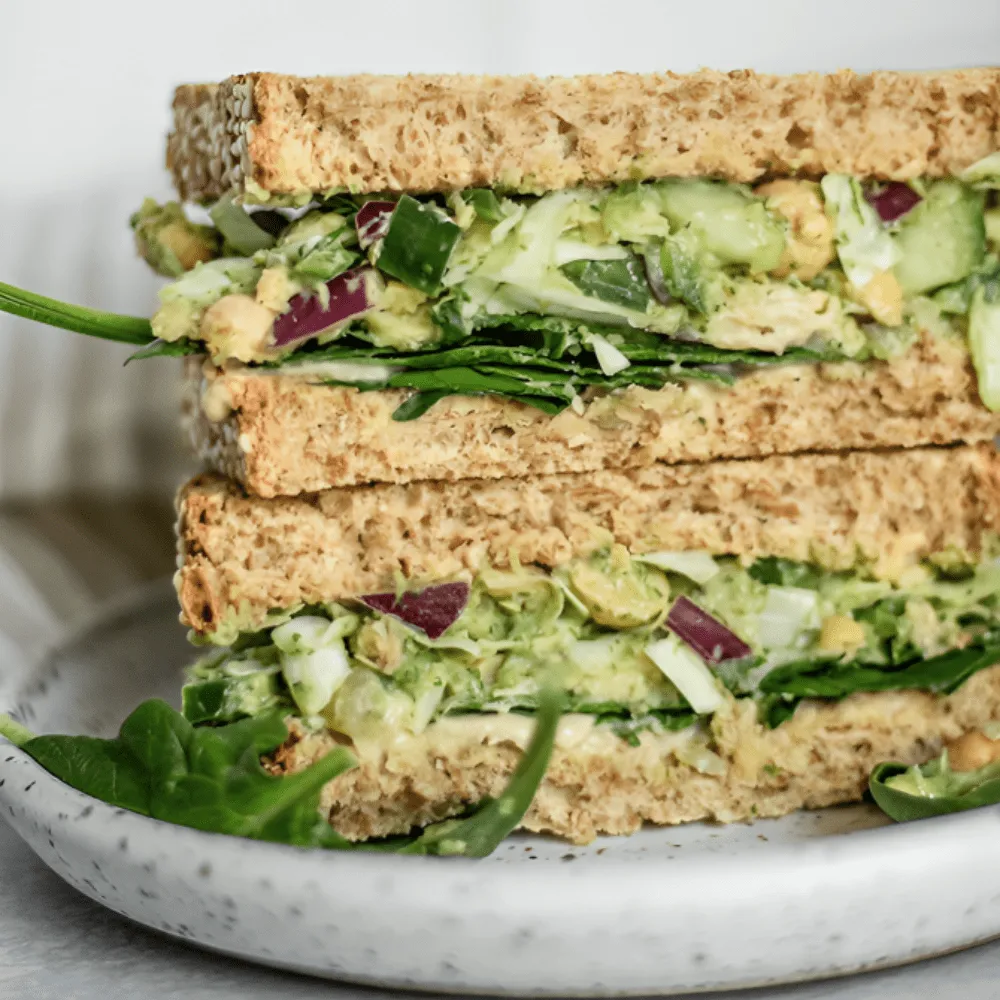 Green Goddess Salad Sandwich A Vegan and Hight protein