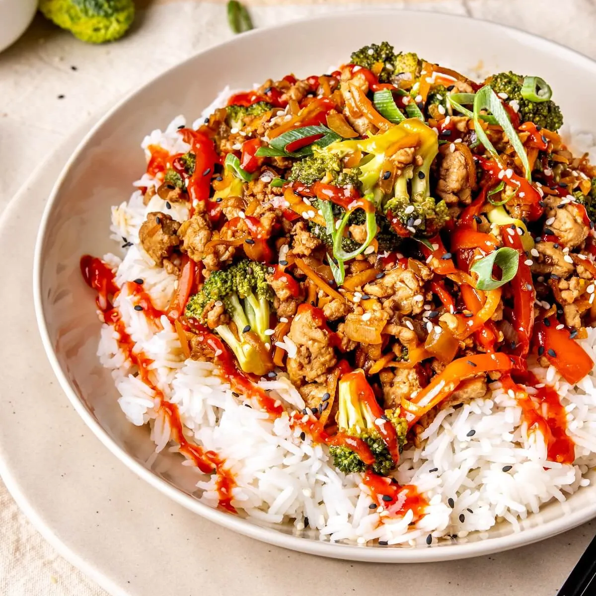 Try this Ground Turkey Teriyaki Stir Fry for a quick, nutritious meal! A perfect choice for dinner recipes healthy, packed with protein & veggies, ready in 30 min!