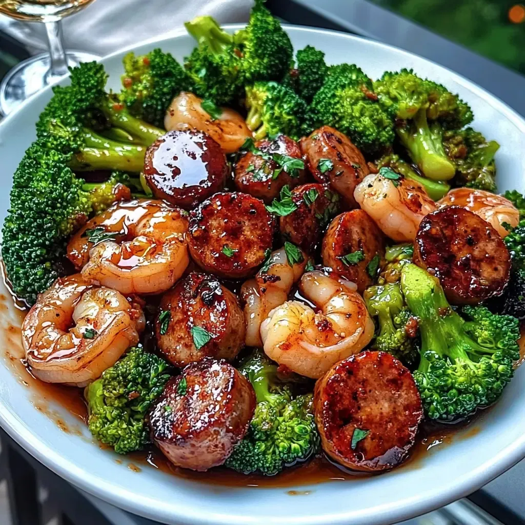 Honey Garlic Shrimp with Sausage and Broccoli – A Healthy & Flavorful Dinner Recipe