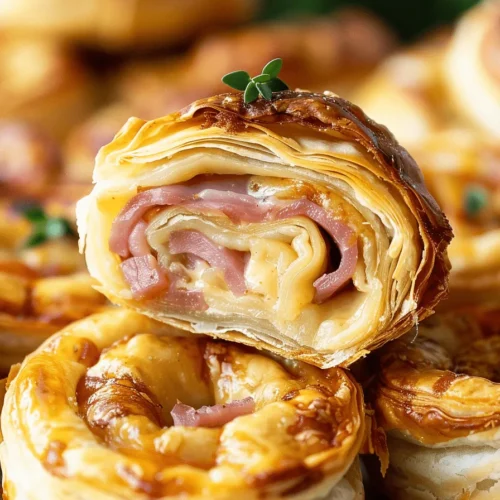 Ham and Cheese Puff Pastry Pinwheels Recipe for Game Day