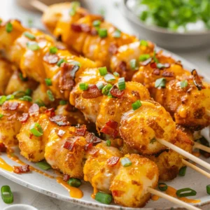 Loaded Tater Tot Skewers for Your Super Bowl Party