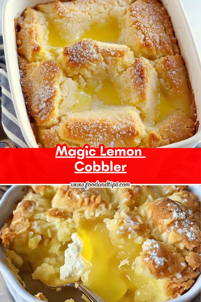 Magic Lemon Cobbler - delicious summer dessert recipe