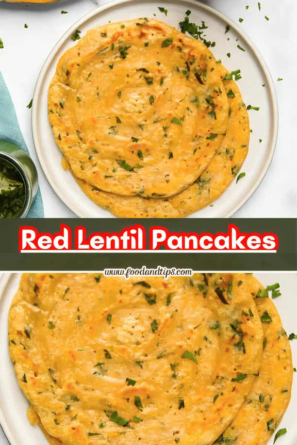 Red Lentil Pancakes (Masoor Dal Chilla) – Indian Breakfast Recipe