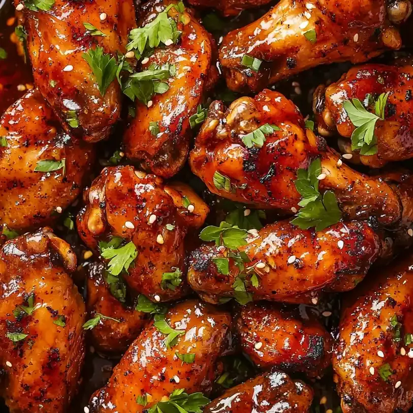 Sweet and sour BBQ chicken wings