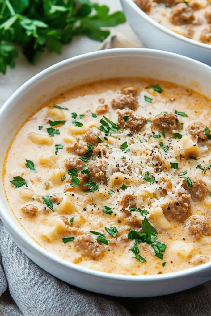 Creamy Parmesan Italian Sausage Soup Sunday Dinner Ideas